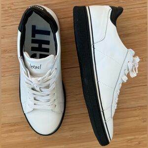Real leather White and Black Minimalist Sneakers, Italy, eu 40, us 7,5, uk 7
